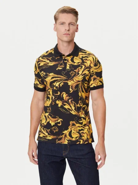 Versace Jeans Couture Tricou polo negru