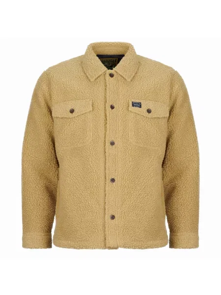 Hanorac din fleece Superdry din fleece retro bej