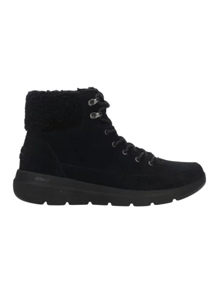 Skechers Śniegowce zamszowe czarny
