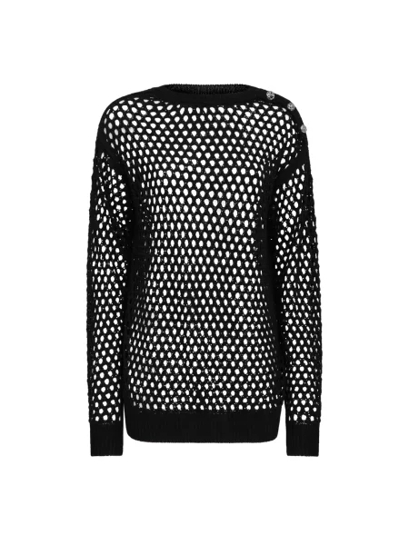 Sweter Philipp Plein wełniany czarny