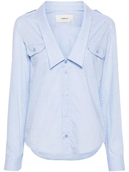 Koszula w kratkę Coperni w kratę niebieska