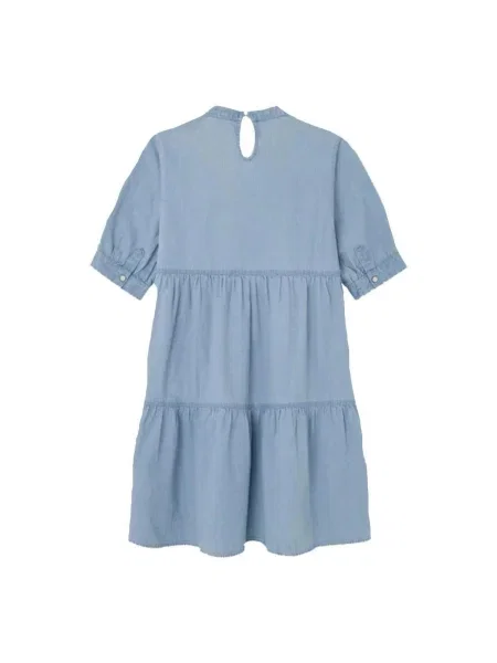 Rochie din denim copii Pepe Jeans albastru