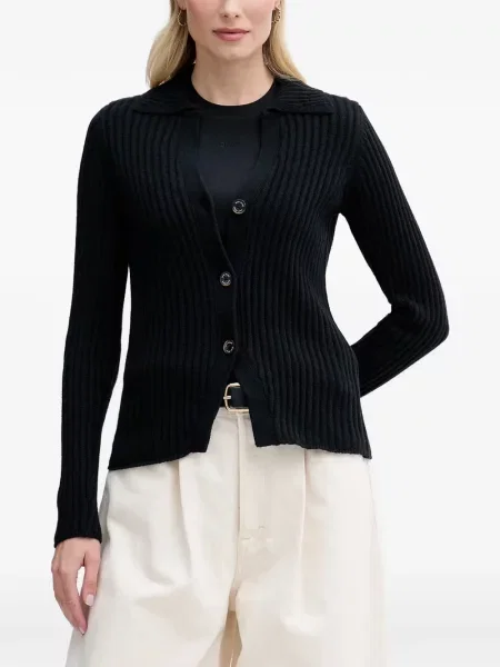 Gulerat cardigan Dkny tricotate negru