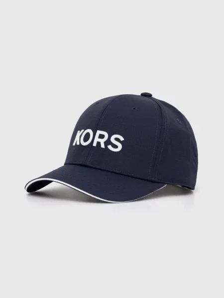Czapka z daszkiem i napisem z logo model ‘RIPSTOP’ Michael Kors granatowa