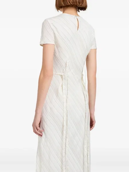 Костюм макси рокля Proenza Schouler White Label на райета бяло
