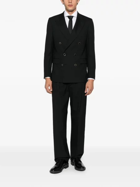 Costum Marsem cu două rânduri de nasturi negru
