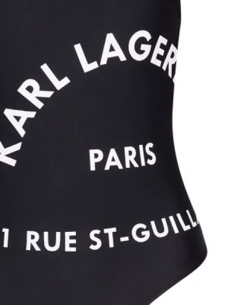 Raštuotas maudymosi kostiumėlis Karl Lagerfeld juoda