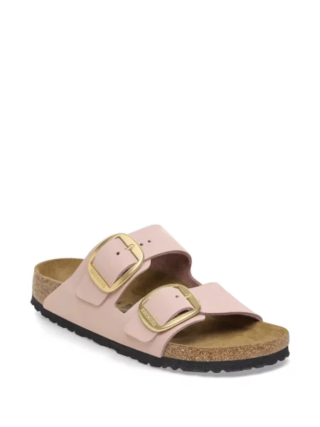 Sandale Birkenstock din piele cu cataramă roz