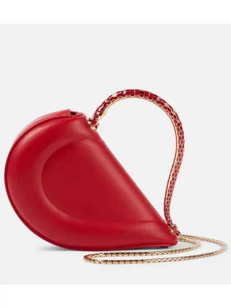 Geanta de piele Bvlgari din piele roșu