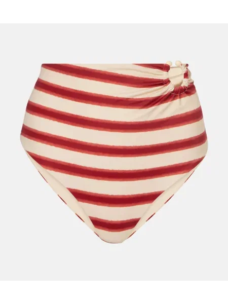 Bikini Johanna Ortiz z visokim pasom s črtami