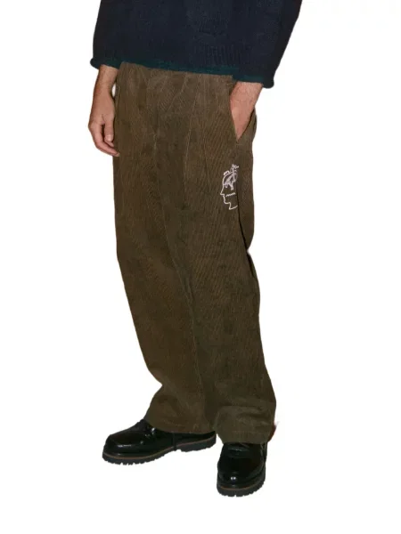 Plisirane hlače Brooks Brothers smeđa