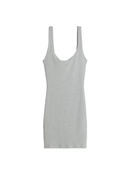 Bershka Rochie argintiu gri
