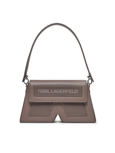 Чанта Karl Lagerfeld сиво бежово