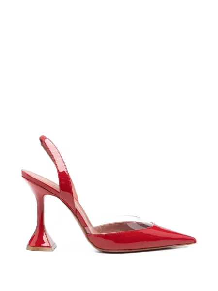 Pantofi cu toc Amina Muaddi slingback roșu