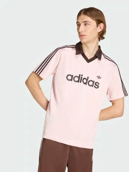 Переработанный футболка Adidas розовая