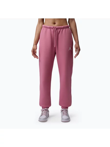 Pantaloni pentru femei Jordan Fleece desert berry/white alb