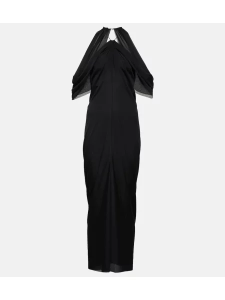 Rochie midi Jw Anderson drapată până la genunchi de costum negru