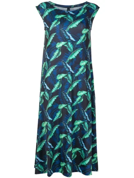 Sukienka midi Lygia & Nanny z nadrukiem do kolan garniturowa niebieska