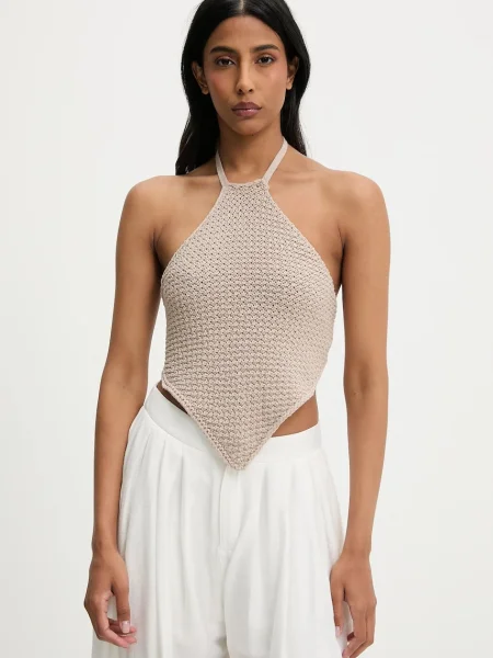 Блуза Answear.LAB дамска с изчистен дизайн бежово