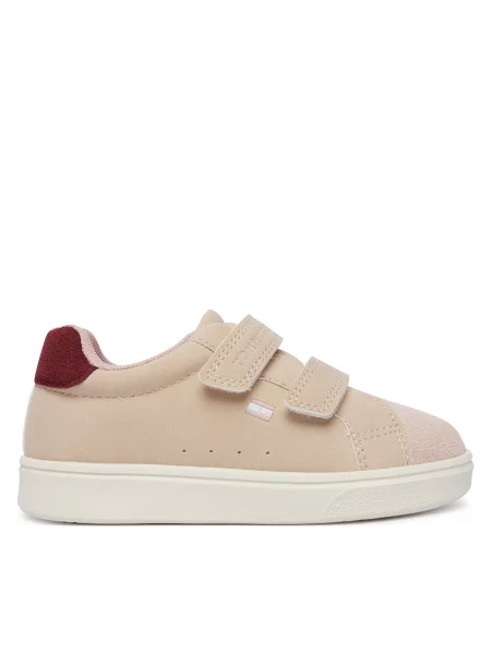 Tommy Hilfiger Sneakersy Low Cut Velcro Sneaker M Svetlo béžová