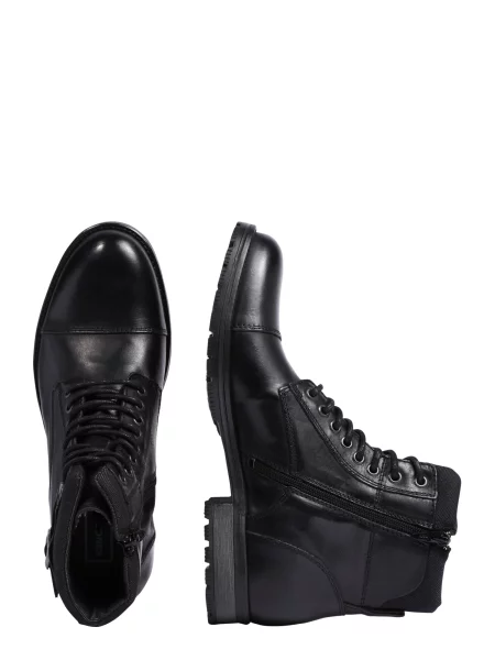 JACK & JONES Šnurovacie čižmy Albany' čierna