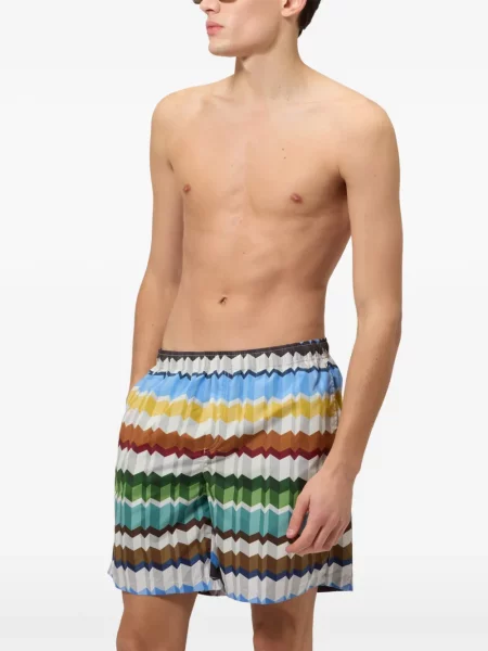Slip de baie Missoni cu imagine alb