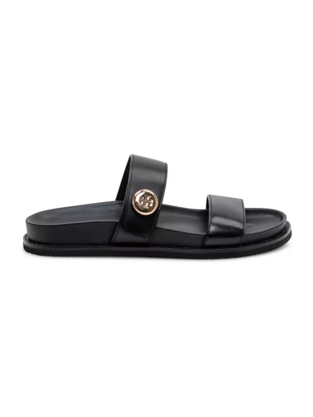 Klapki Tory Burch skórzane czarne
