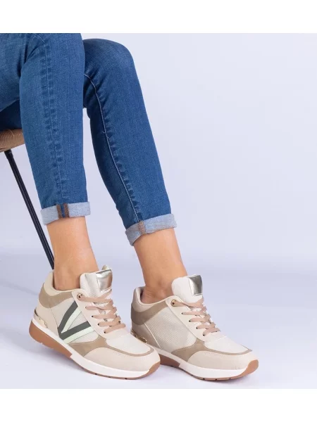Sneakerși D/ceo cu pană bej