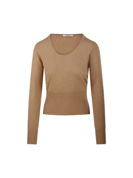 Sweter Max Mara wełniany brązowy