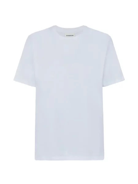Scurt tricou P.a.r.o.s.h. cu decolteu rotund alb