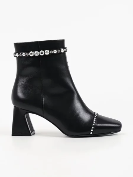 Karl Lagerfeld botine cu pentru femei din piele Beata negru