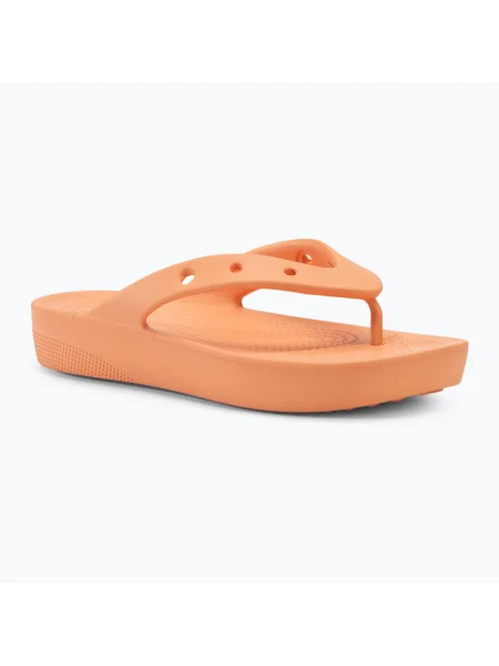 Șlapi de papaya Crocs Classic Platform papaya pentru femei