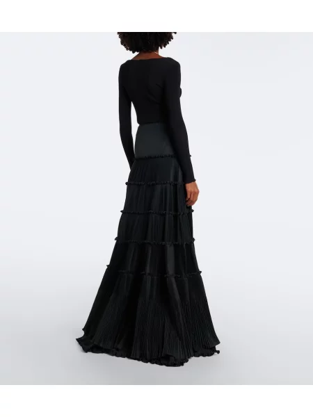 Tafta fusta maxi Blumarine negru