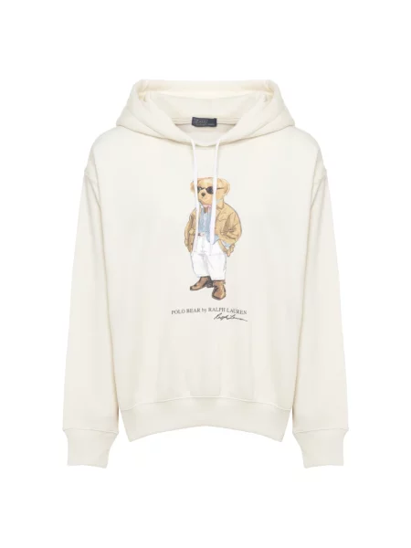 Bluza z kapturem Polo Ralph Lauren polarowa beżowa