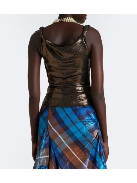 Top Vivienne Westwood drapat maro