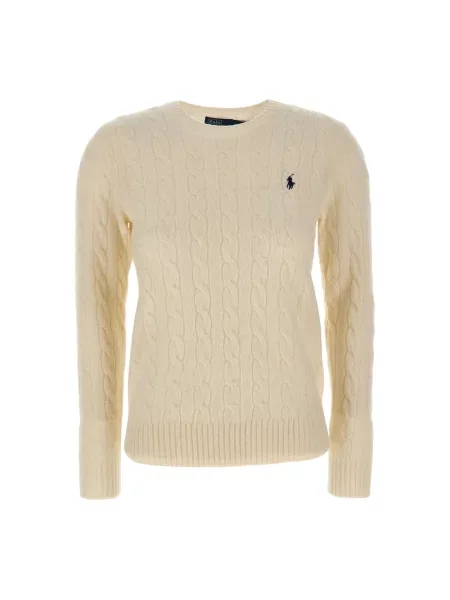 Sweter Polo Ralph Lauren z kaszmiru z długim rękawem biały