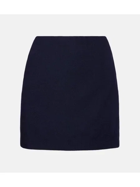 Fustă Tove de lână albastru