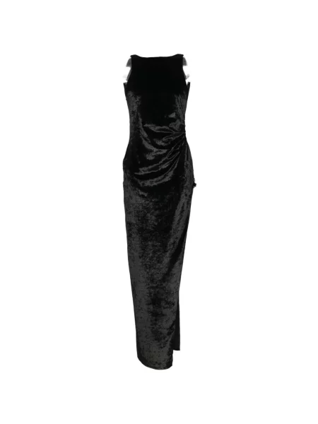 Rochie midi Dondup de catifea negru