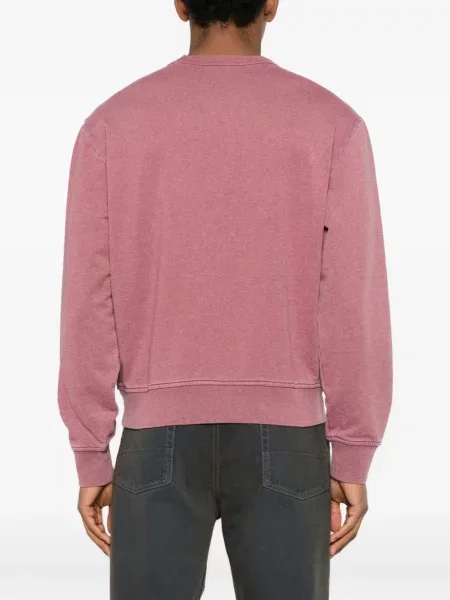 Pulover A.p.c. cu imagine cu decolteu rotund roz