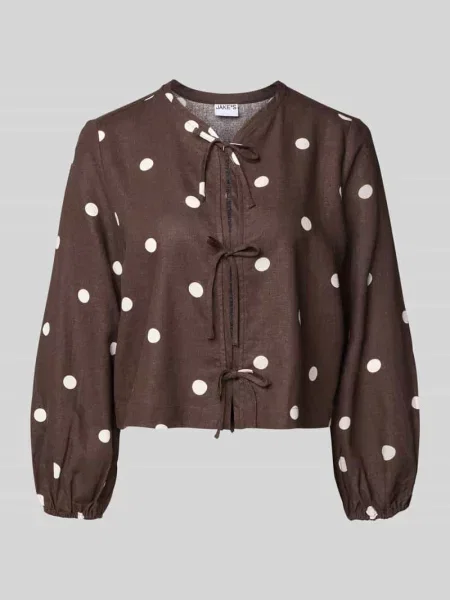Bluzka o kroju regular fit z ozdobnymi kokardkami Jake*s Casual