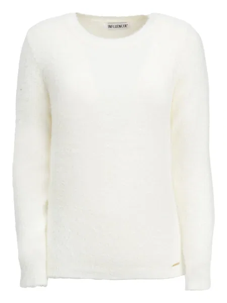 Influencer Pulover alb