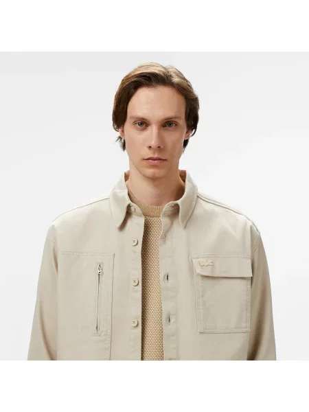 Lacoste Koszula Relaxed Fit beżowa