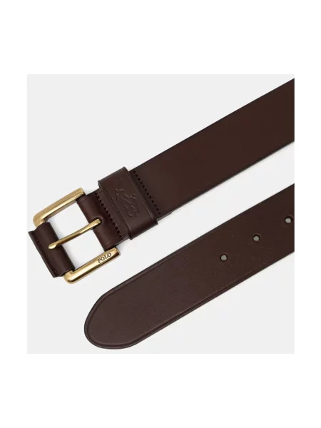 Pasek Polo Ralph Lauren skórzany brązowy