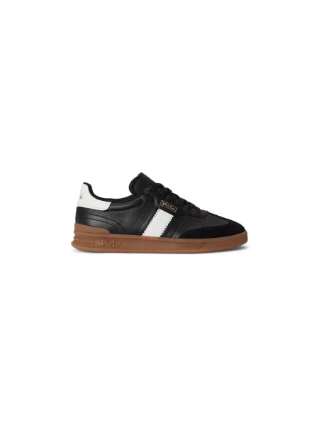 Sneakersy Polo Ralph Lauren skórzane czarne
