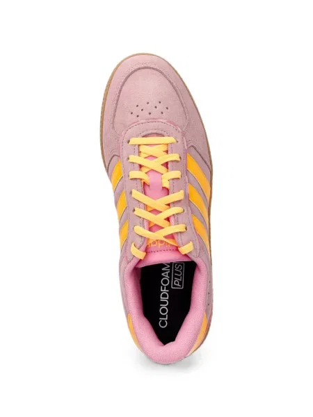 Ριγέ τρέξιμο μπουφάν Adidas με αυτόγραφο καφέ