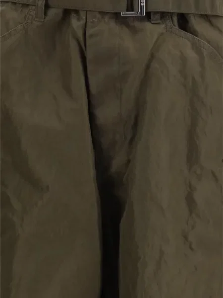Pantaloni cargo Sacai din țesătură twill verde