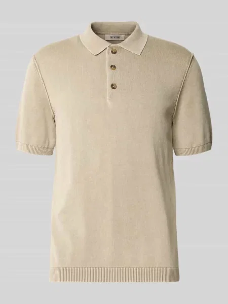 Koszulka polo o kroju regular fit z czystej bawełny model GARSON' Only & Sons beżowa