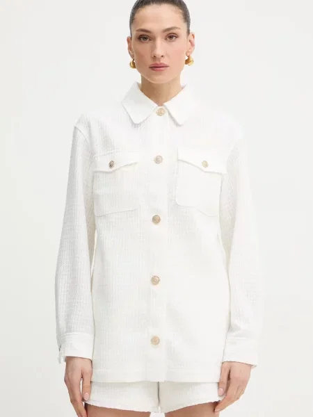 Guess kurtka koszulowa EULALIE beżowa