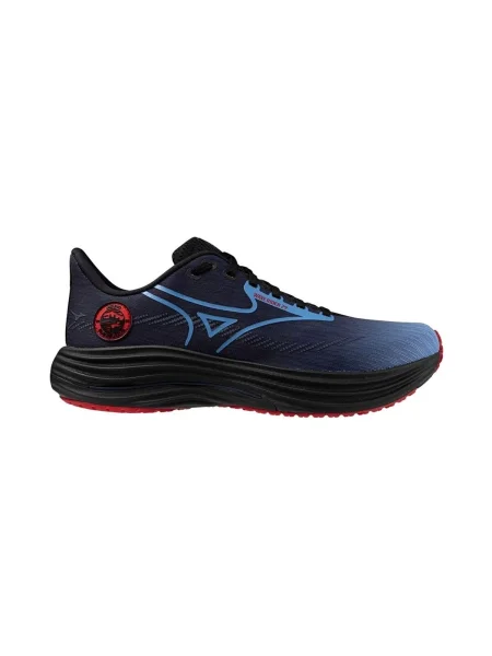 Mizuno Wave Rider 29 futócipő amszterdam fekete/all aboard/high risk piros Wave Rider 29 Amsterdam fekete