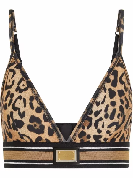 Cropp top Dolce & Gabbana cu imagine cu model leopard maro